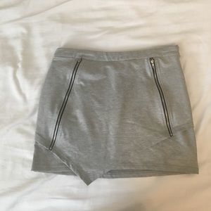 Grey tobi mini skirt w zipper